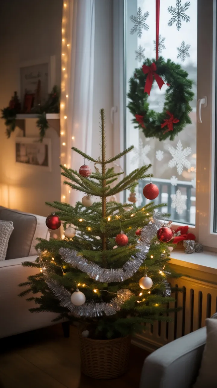 Cozy Christmas Corner Bathed in Warm Light