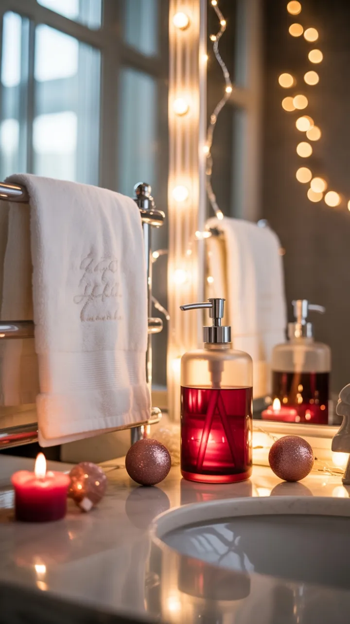 Candlelit Ruby-Glow Holiday Bath Retreat