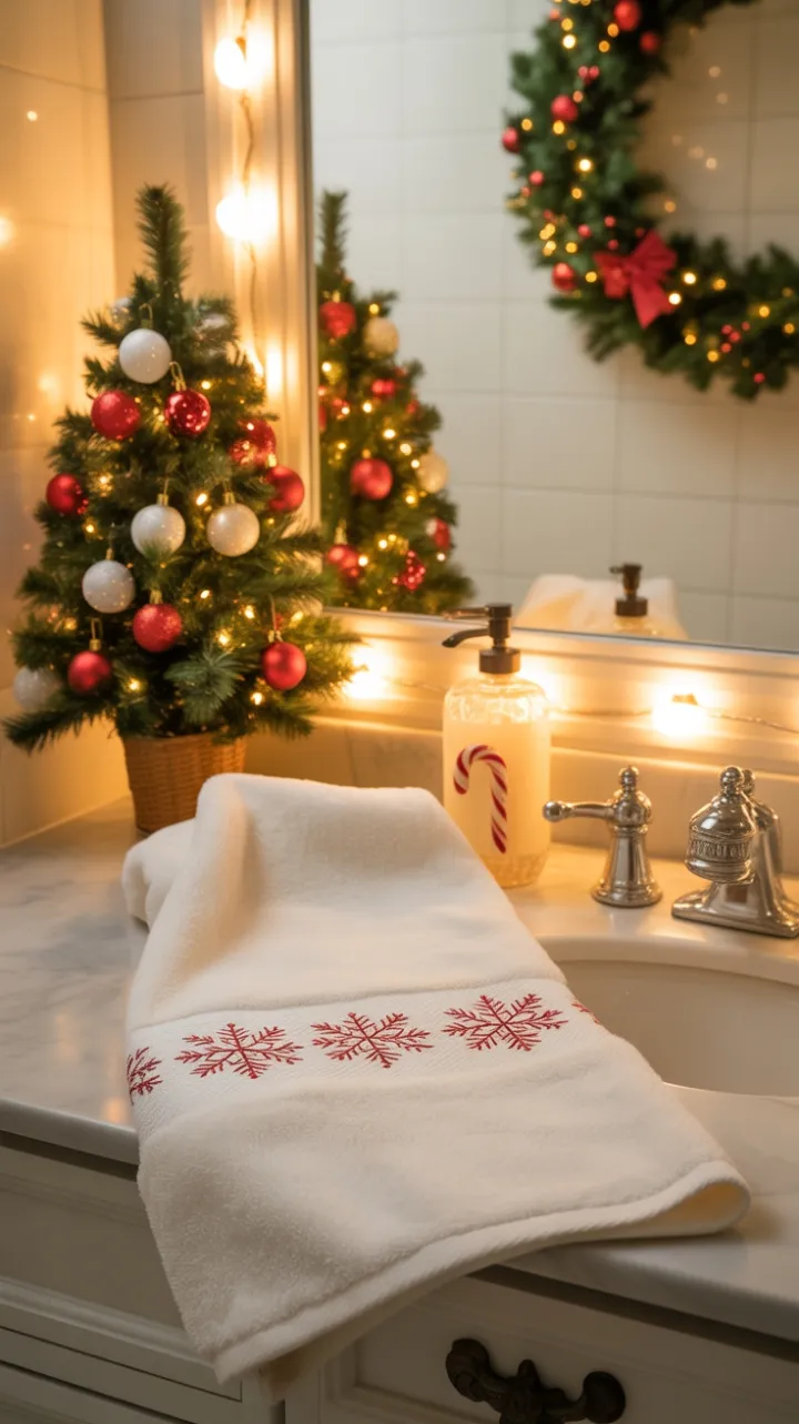 Twinkling Holiday Bath with Candy Cane Charm