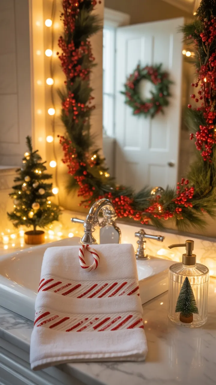 Candlelit Christmas Bath with Candy Cane Comfort