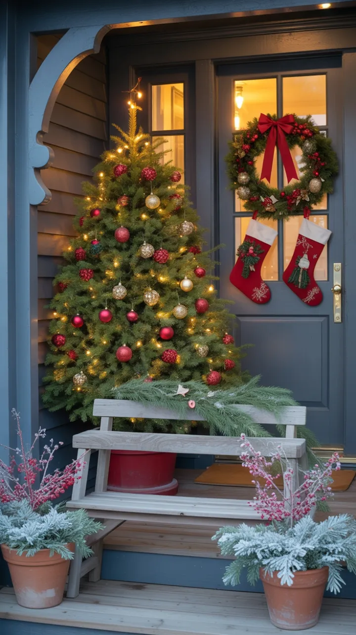 Twinkling Evergreens and a Warm Christmas Welcome