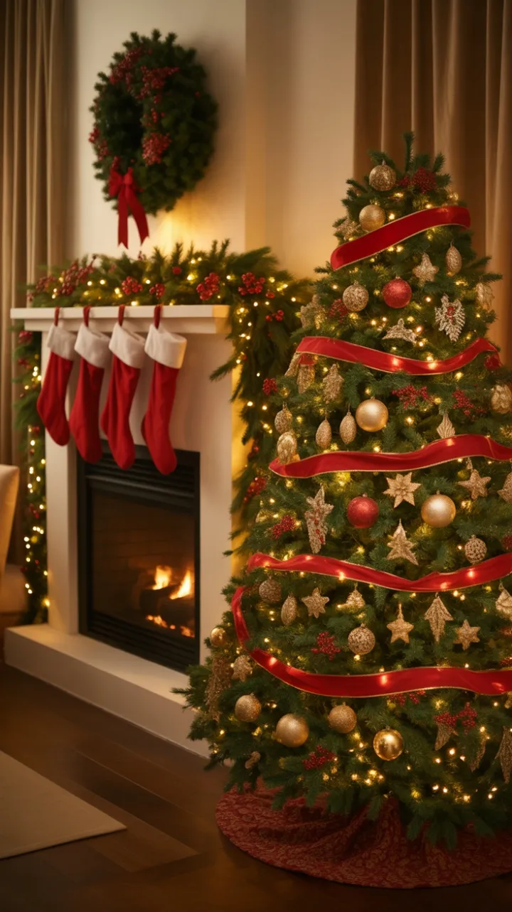 Warm Hearth and Twinkling Tree – Classic Christmas Comfort
