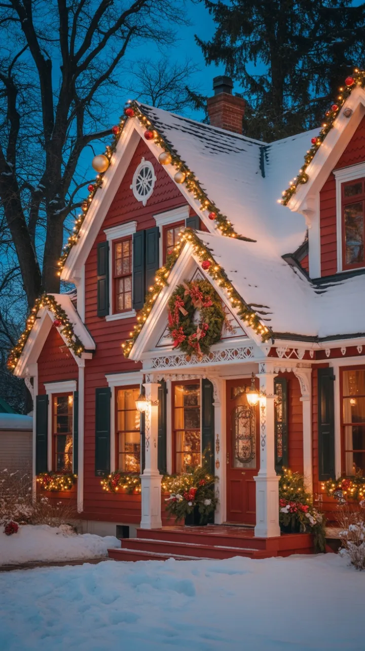 Victorian Holiday Haven Wrapped in Snow and Light