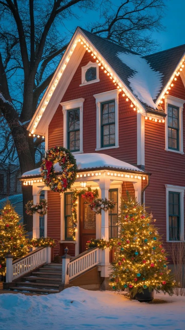 Twinkling Victorian Home Dressed for Christmas