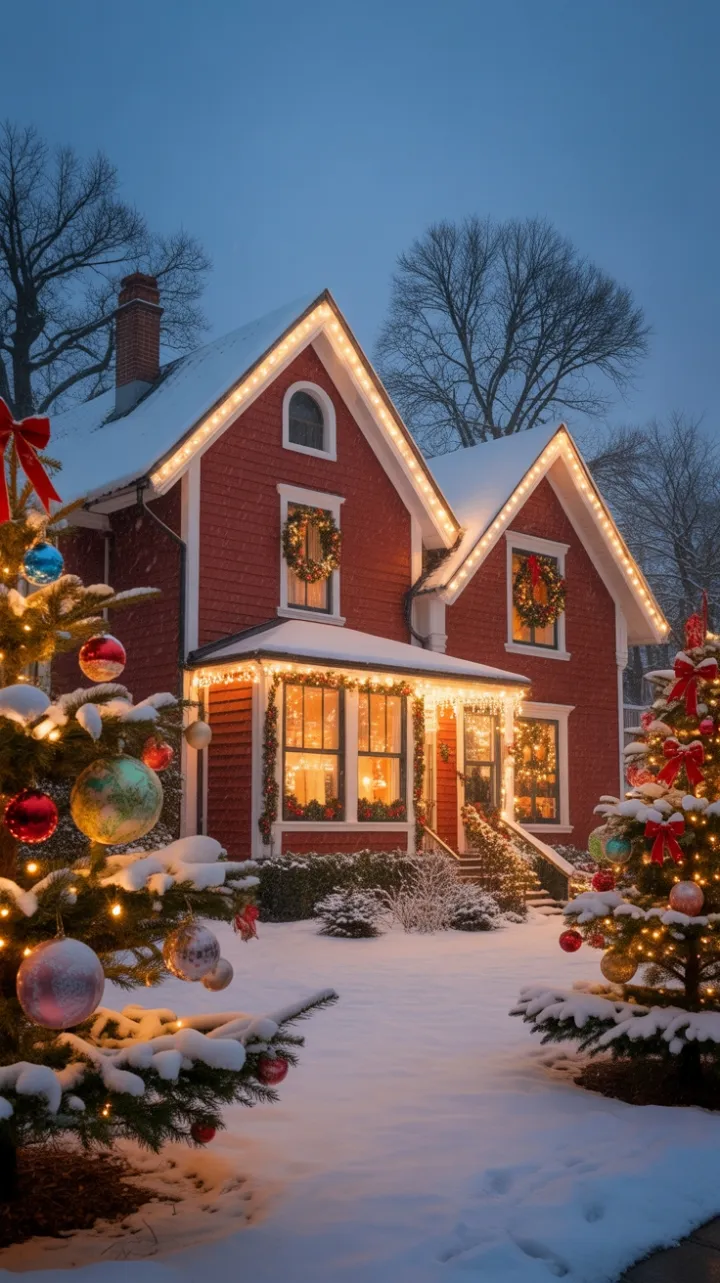 Scarlet Victorian Dressed for a Snowy Christmas Dream