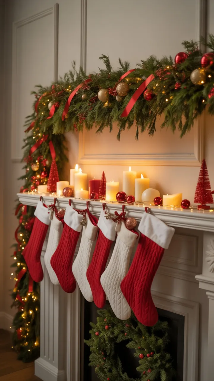 Twinkling Mantel of Holiday Cheer