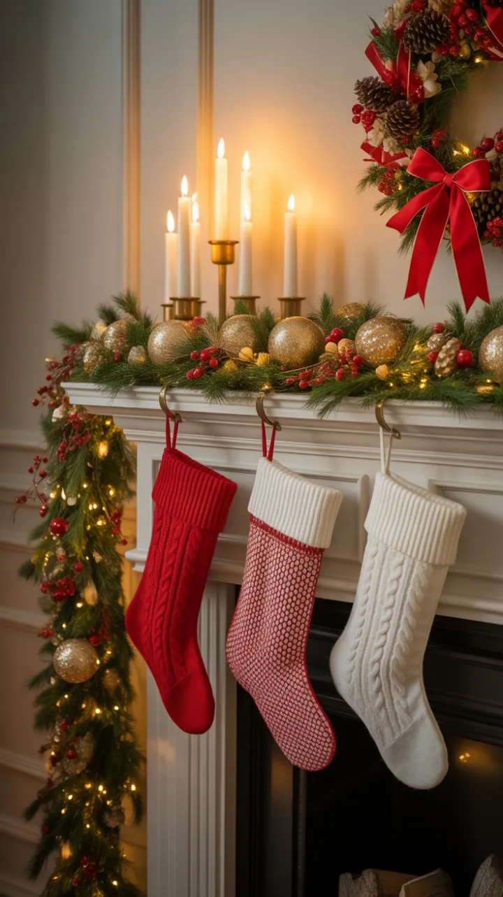 Warmth and Wonder on a Garland-Draped Christmas Mantel