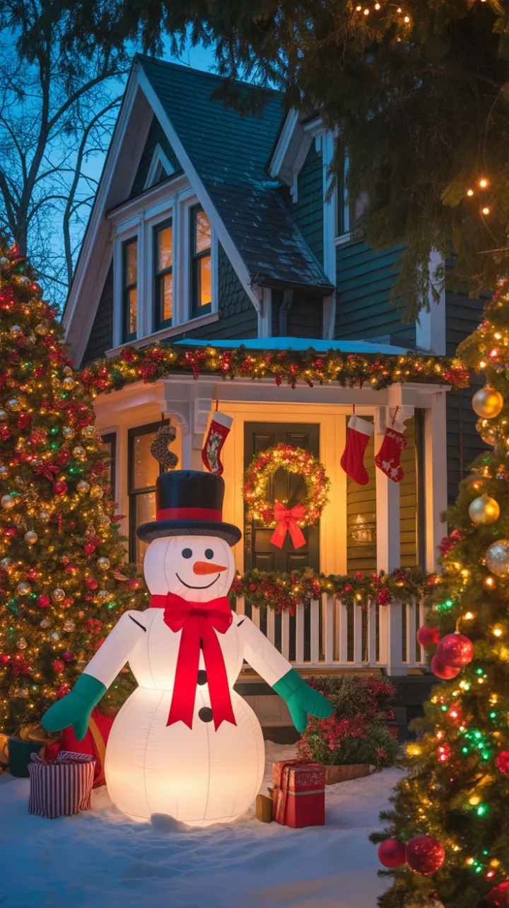 Victorian Home Dressed in Twinkling Christmas Magic