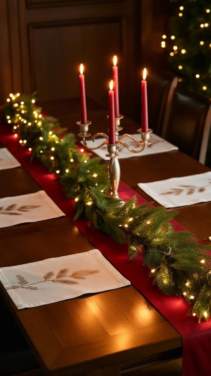 Crimson Elegance for a Cozy Christmas Dinner