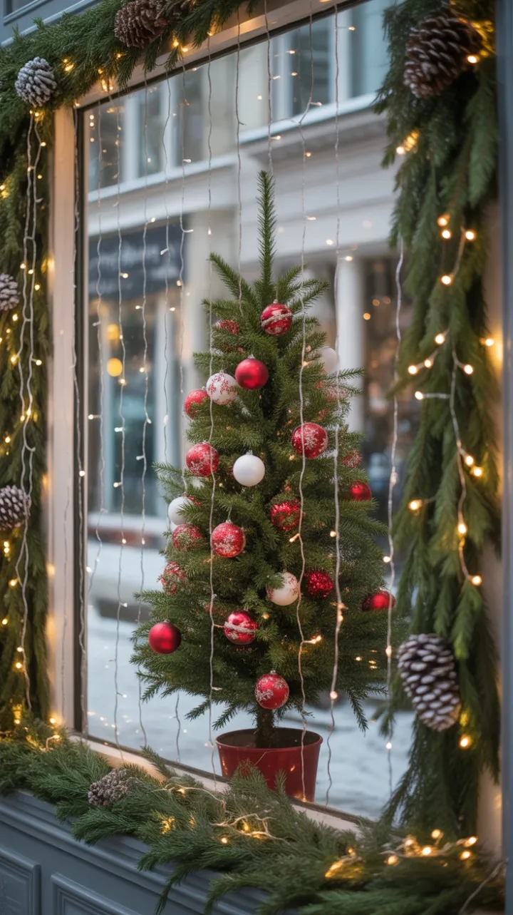 Twinkling Window of Holiday Cheer