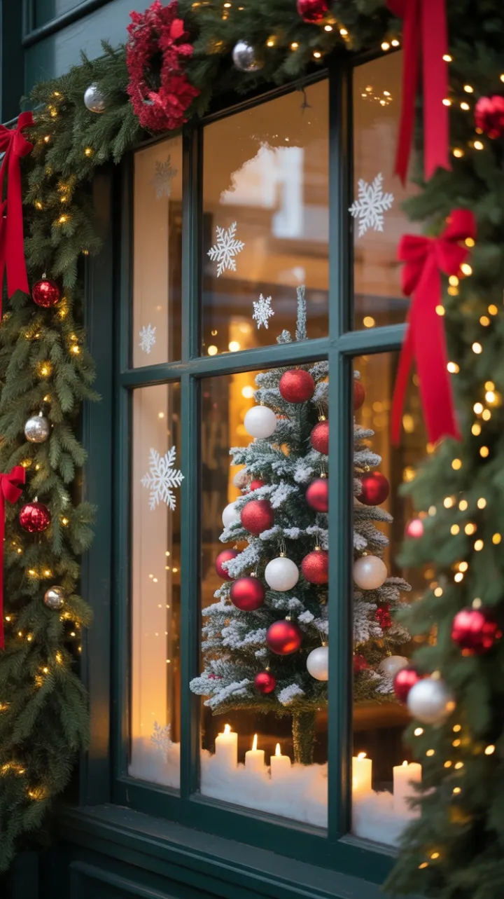 Glow of a Snow-Dusted Christmas Window
