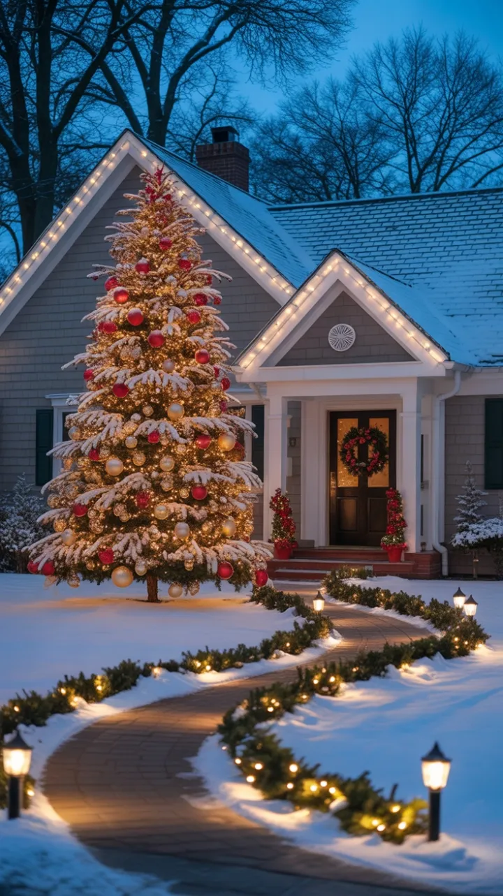 Twinkling Snow-Kissed Holiday Welcome