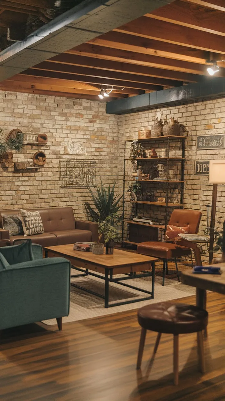 Escape the ordinary in this charming basement retreat. The vintage remodel seamlessly blends rustic elements with modern comfort, creating a space perfect for relaxation and entertainment. A truly unique and inviting atmosphere awaits.