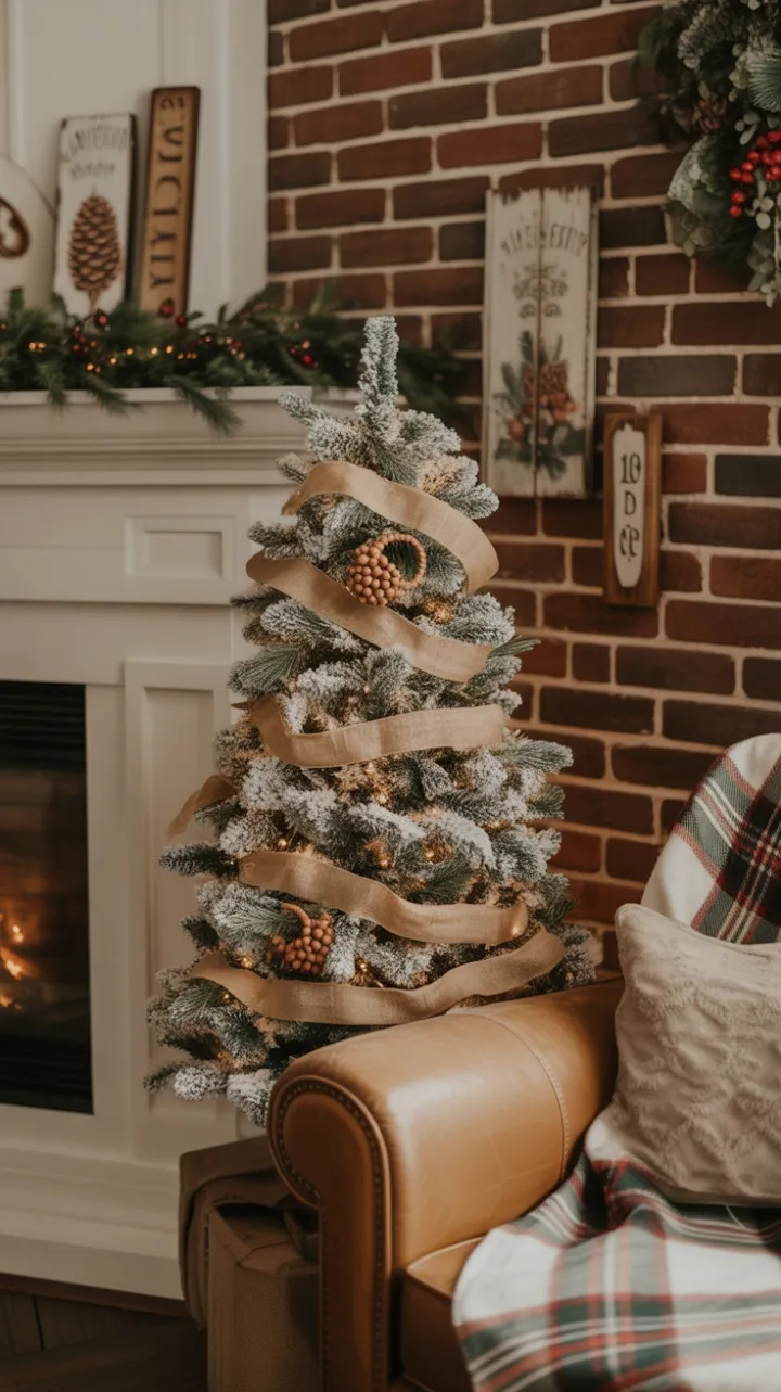 Fireside Rustic Christmas – Warmth of Flocked Pines and Plaid
