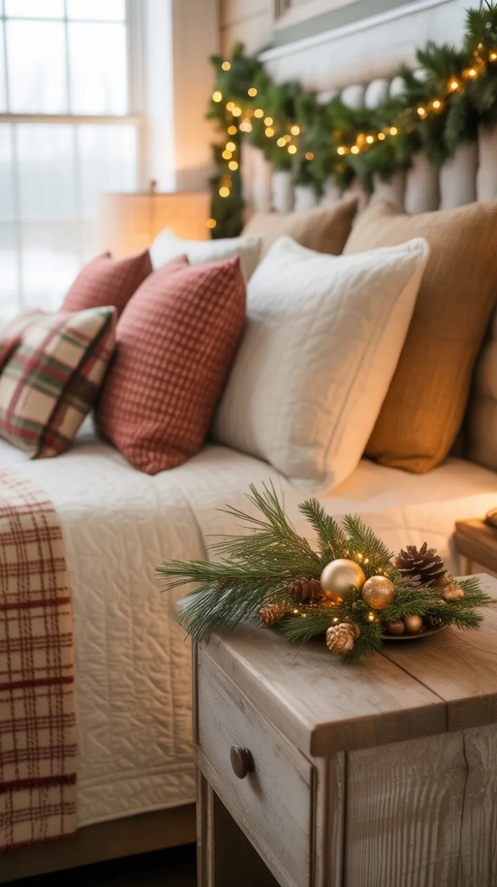 Cozy Rustic Christmas Bedroom Retreat