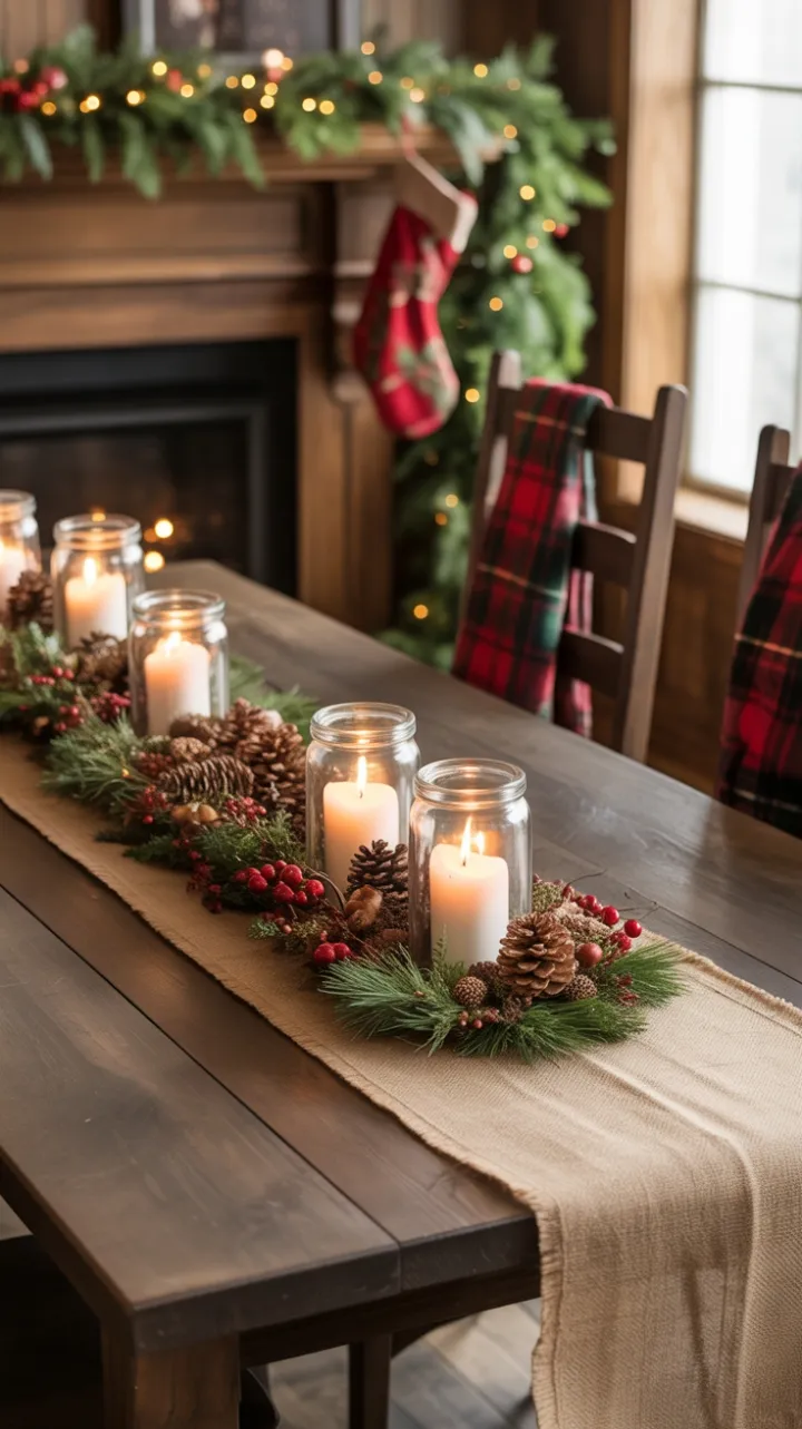Warm Burlap and Pinecones – A Cozy Rustic Christmas Table