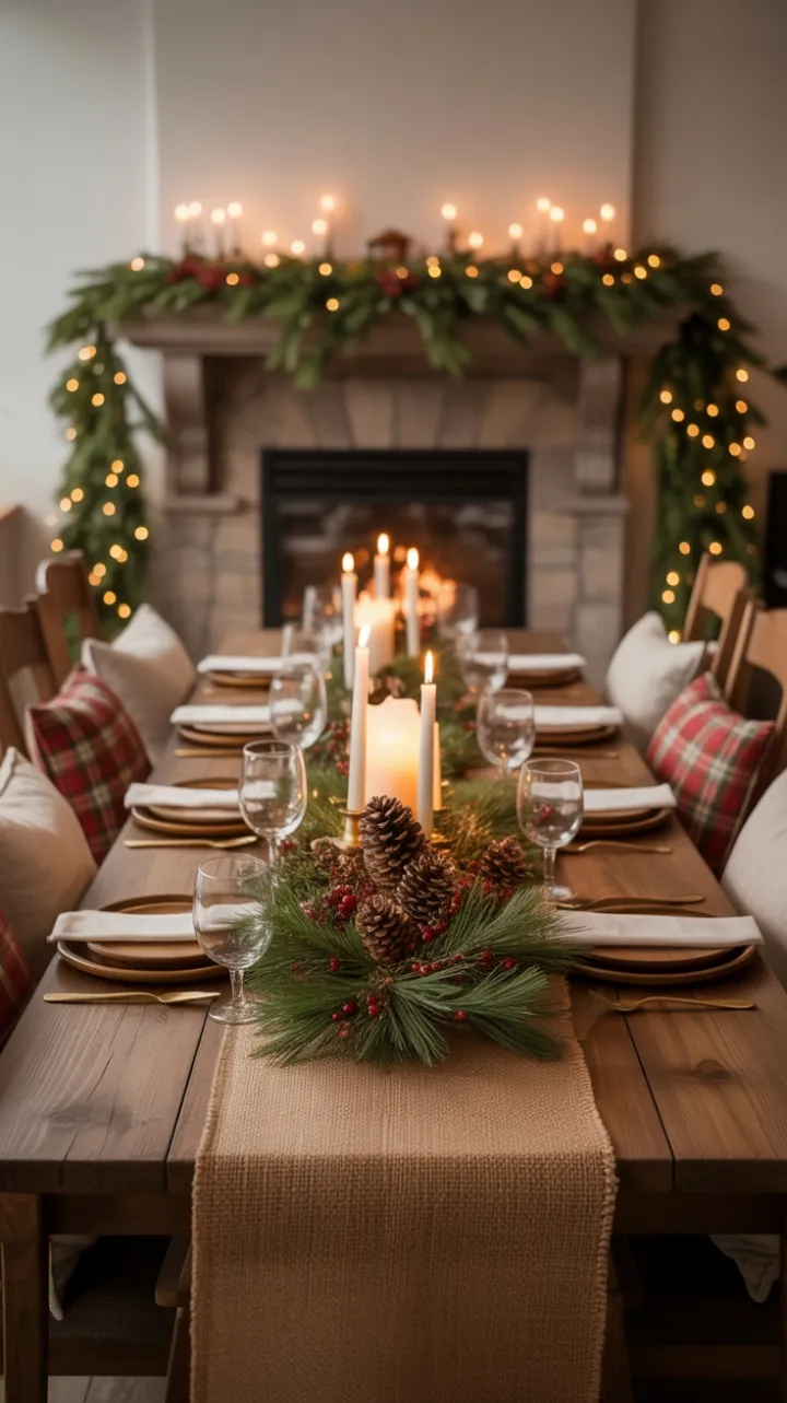 Hearthside Holiday, a Rustic Table Set for Warm Gatherings