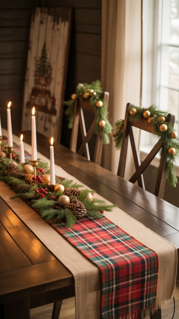 Hearthside Holiday Table Wrapped in Rustic Cheer and Golden Light