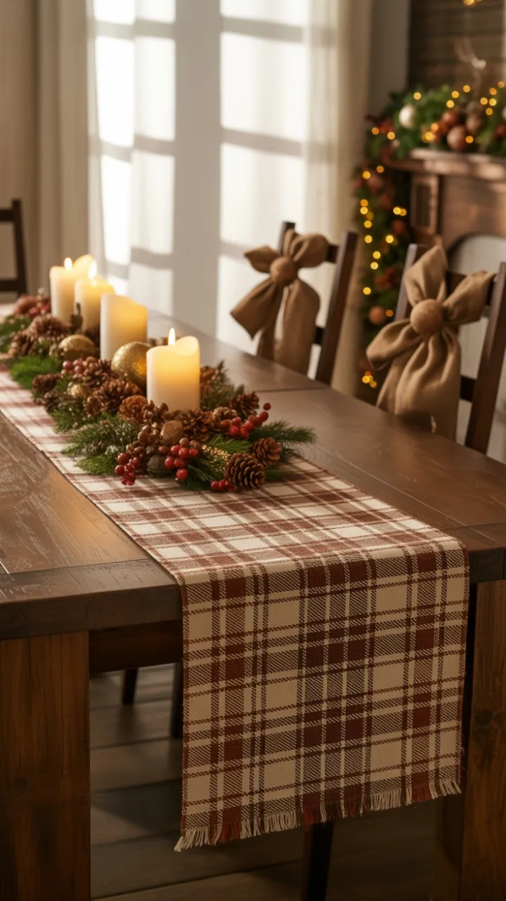Cozy Rustic Christmas Table by Candlelight