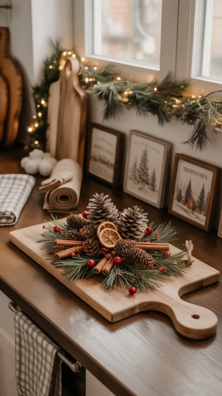 Warmth of a Rustic Christmas Kitchen