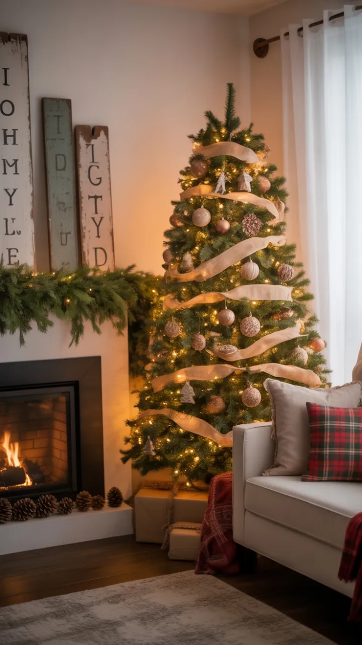 Cozy Rustic Christmas by the Crackling Hearth