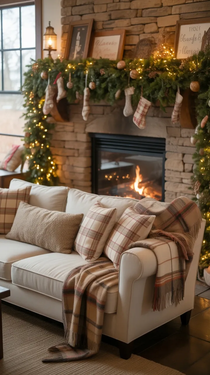 Hearthside Holiday Haven Wrapped in Twinkling Pine and Plaid