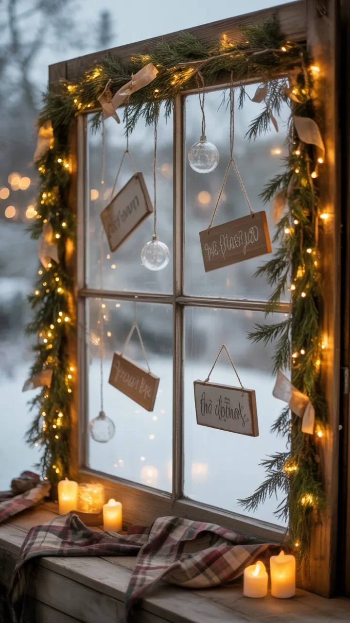 Hearthside Glow of a Rustic Christmas Window