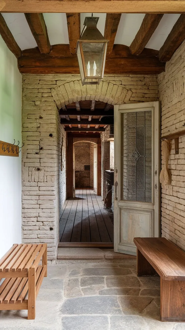 Step into a world of rustic charm where weathered wood whispers stories of time gone by. The vintage lantern casts a warm glow on the stone floor, illuminating the handcrafted details-a testament to enduring craftsmanship and simple elegance. A perfect blend of old-world allure and modern comfort.