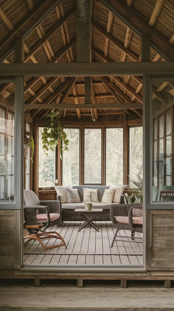 This old house whispers stories of generations past, and in this sunroom, those stories are beautifully preserved. A cozy space filled with natural light and the scent of aged wood, it's A sanctuary where memories are made and cherished. A true escape from the everyday.