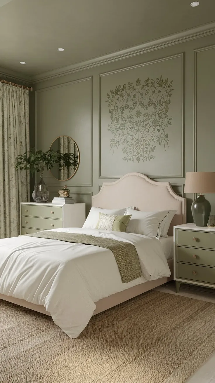 Transform your space with sage green bedroom ideas that blend gray and green for a dreamy vibe, perfect for a stylish room redesign.