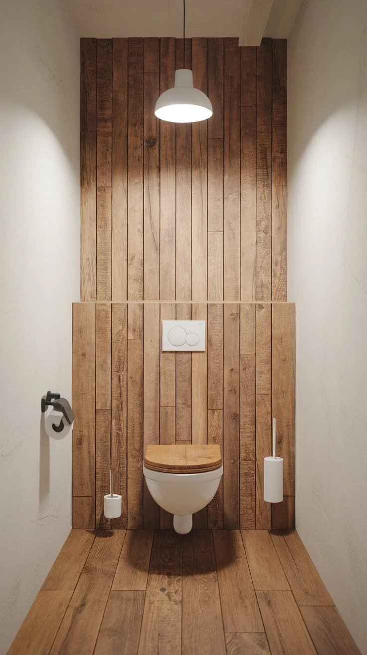 Clean lines, natural light, and the warmth of wood create a sanctuary of calm in this minimalist Scandinavian bathroom. The simple elegance speaks volumes.