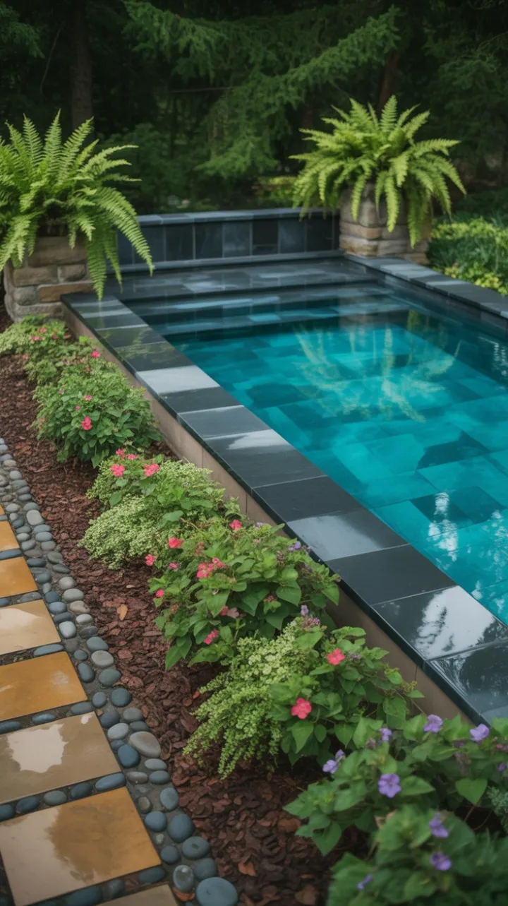 Tranquil Luxury in a Modern Semi‑Inground Pool Oasis
