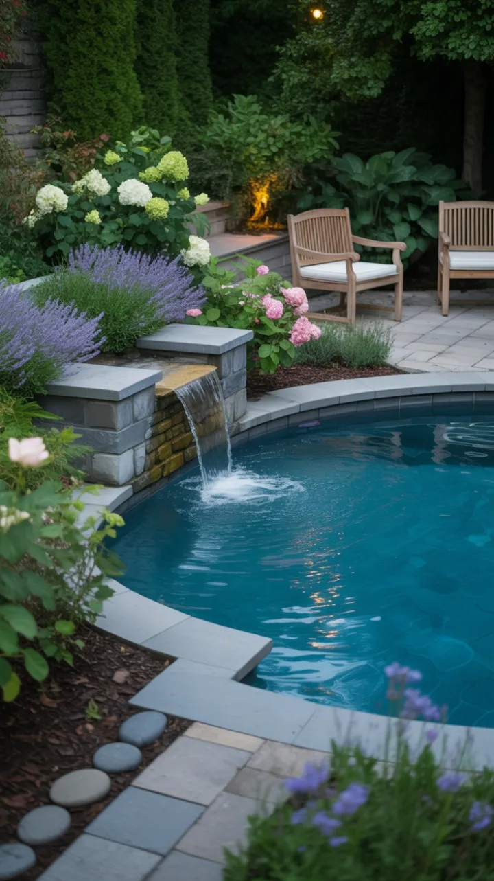 Lavender-Kissed Tranquil Pool Oasis