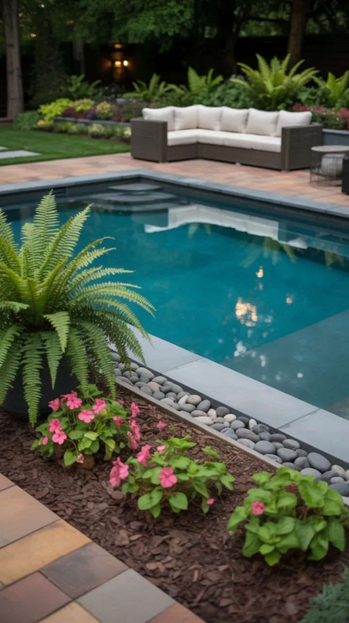Turquoise Tranquility in a Lush Backyard Oasis
