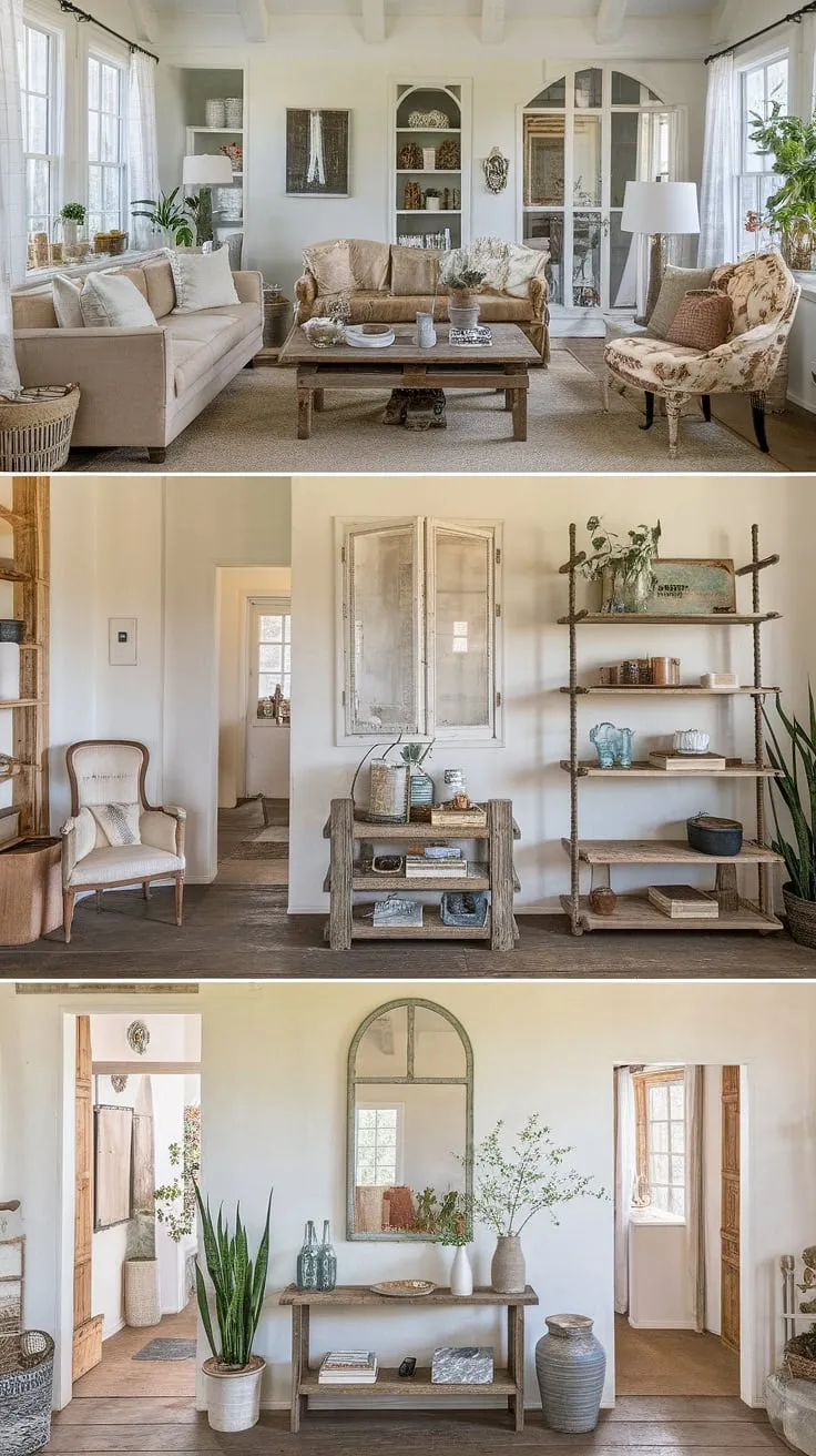 Step inside this charming shabby chic farmhouse, where the warmth of aged wood and the comfort of cozy nooks create a haven of tranquility. Every corner whispers stories of simpler times, from the inviting living room to the quiet sitting area, each space thoughtfully curated with vintage treasures and a touch of rustic elegance. A perfect blend of old-world charm and modern comfort awaits.