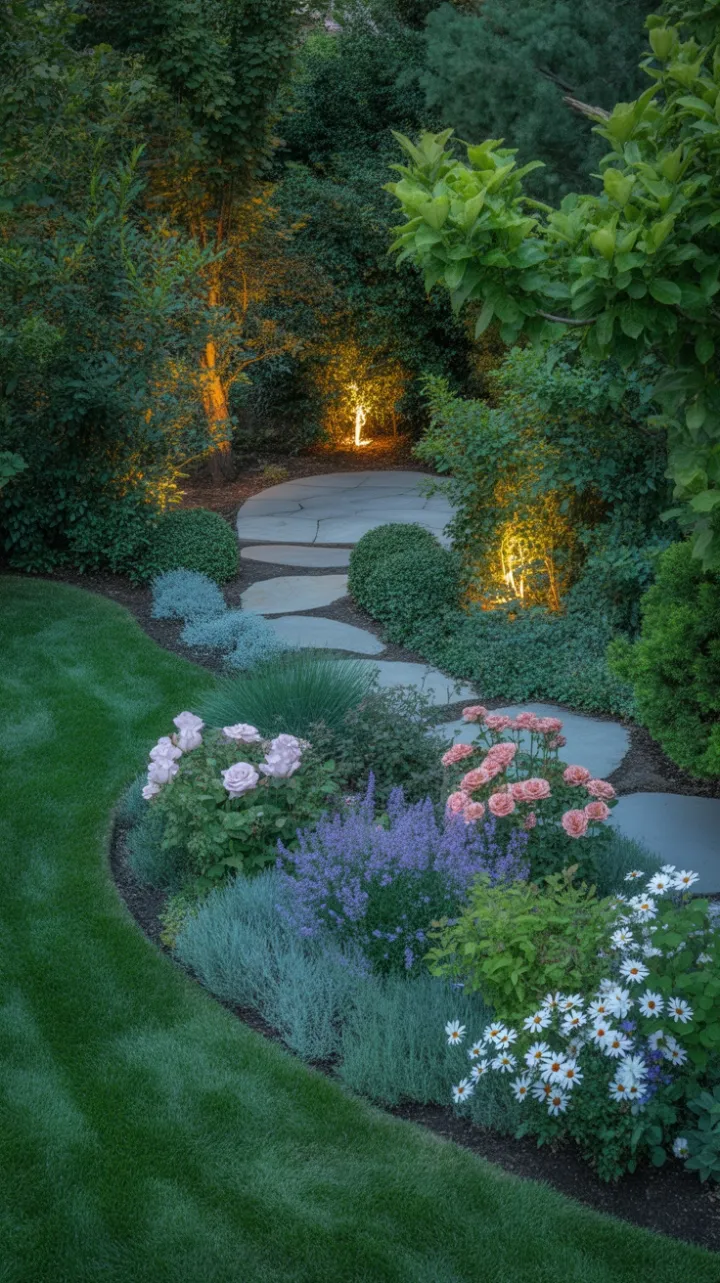 Sunlit Path to a Tranquil Backyard Oasis