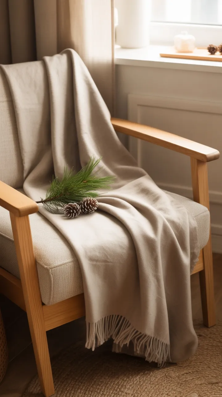 Quiet Holiday Corner in Pale Grey and Oak