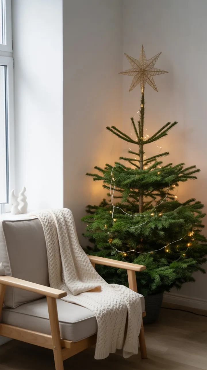 Understated Scandinavian Christmas Corner