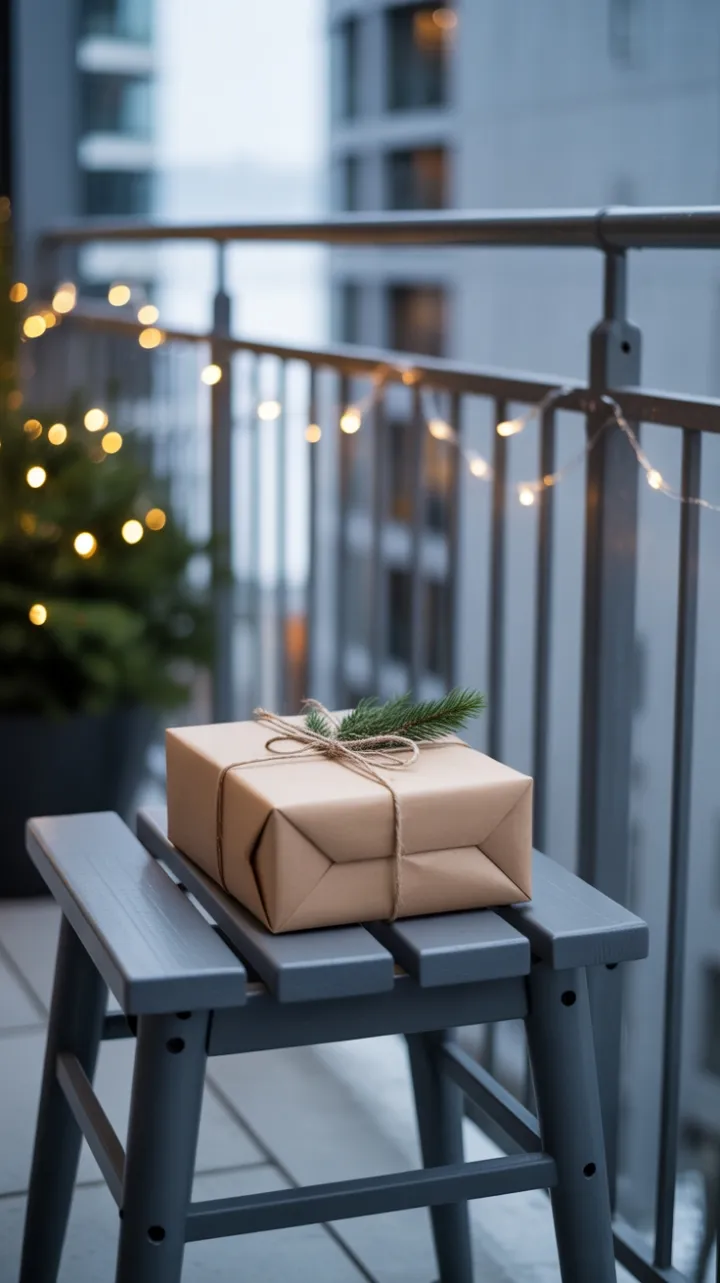 Minimalist Christmas on a Scandinavian Balcony
