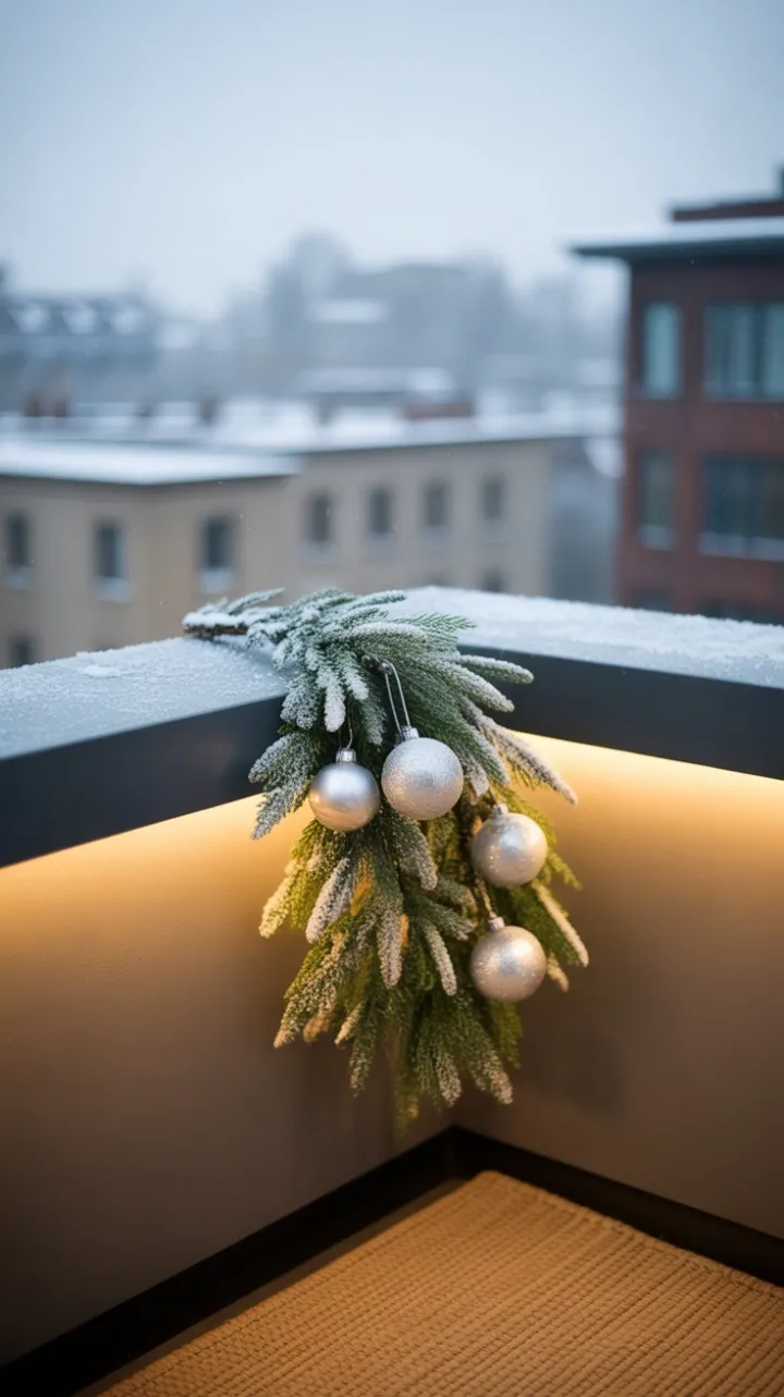 Frosted Minimalism on a Winter Balcony