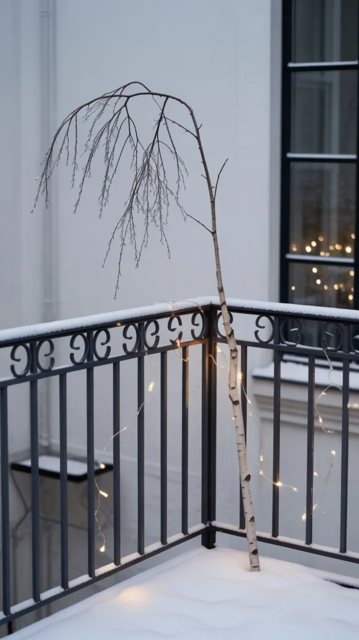 Quiet Elegance on a Snowy Scandinavian Balcony
