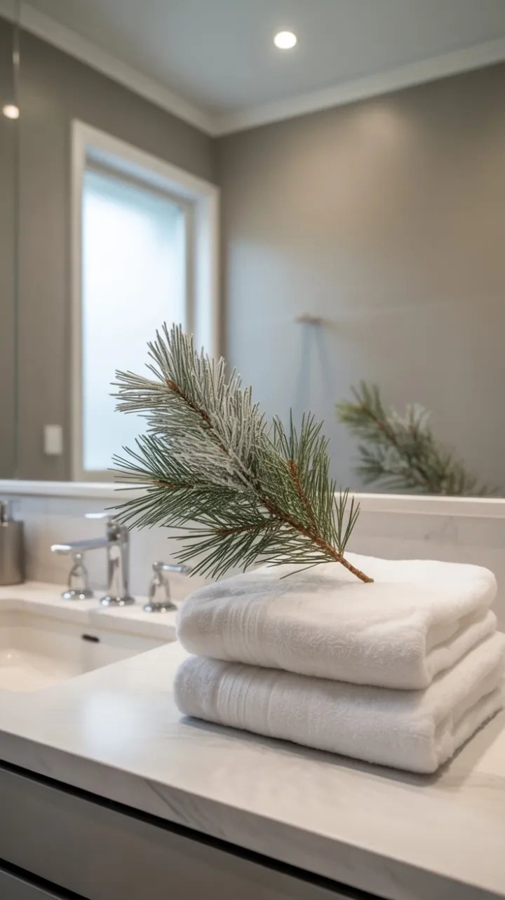 Scandinavian Serenity in a Minimalist Holiday Bath