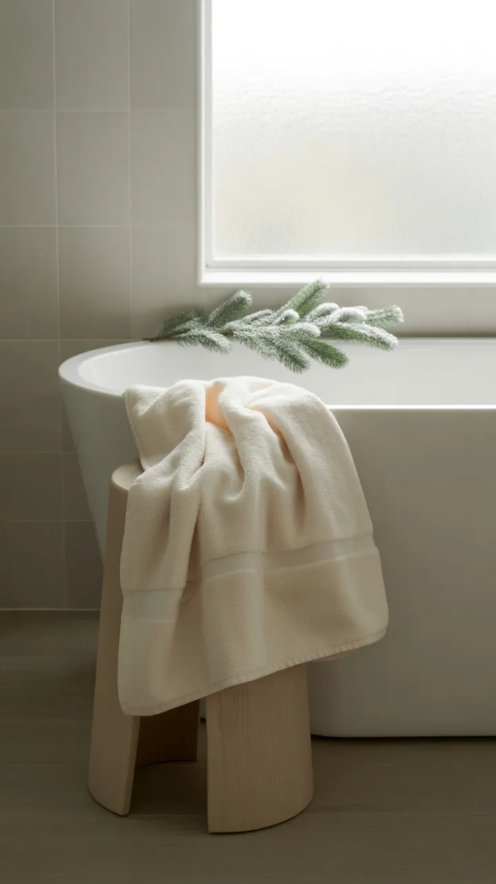 Snow-White Serenity in a Minimalist Scandinavian Bath
