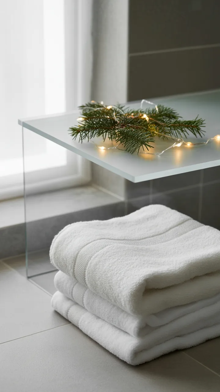 Evergreen Glow in a Scandinavian Bathroom
