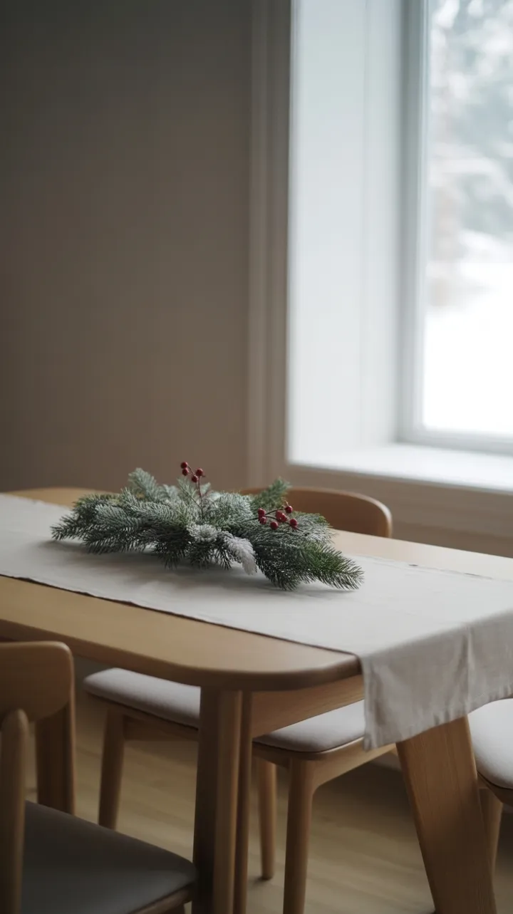 Winter Light on a Minimalist Christmas Table