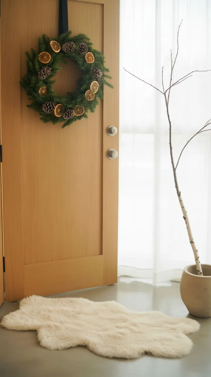 Serene Minimalist Holiday Entryway