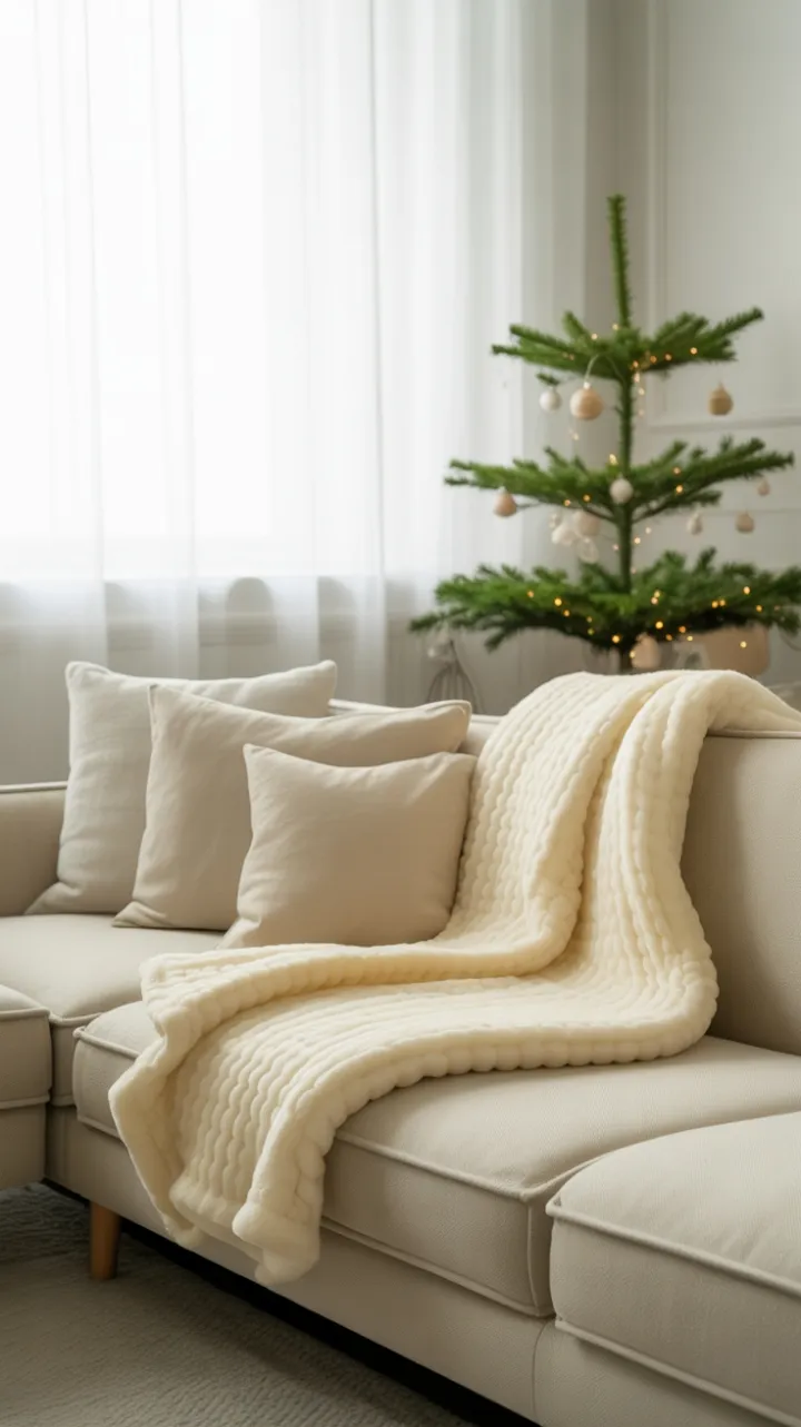 Understated Holiday Hygge in Cream and Gray