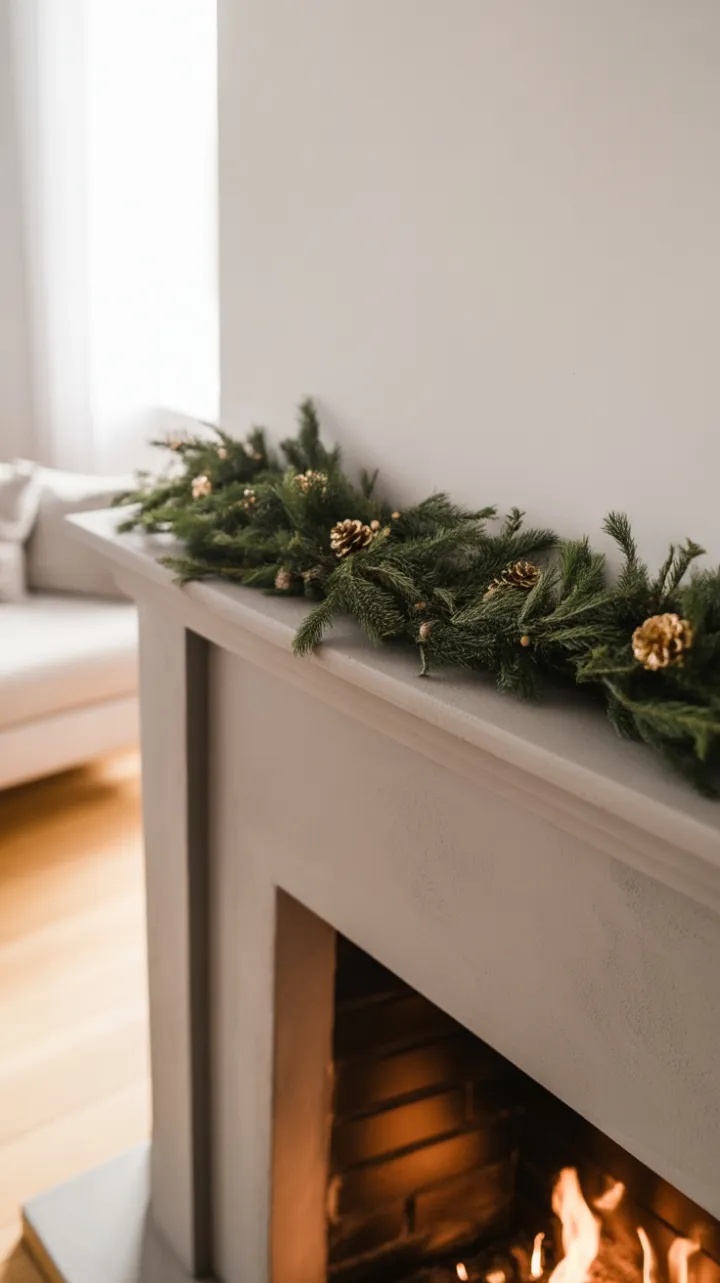 Understated Holiday Hearth