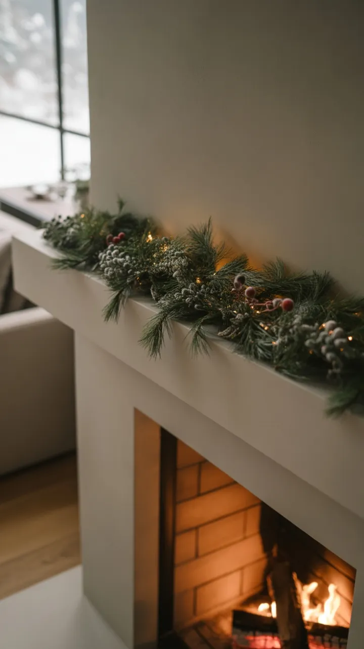 Hygge Hearth Minimalism with Fresh Pine and Frosted Berries