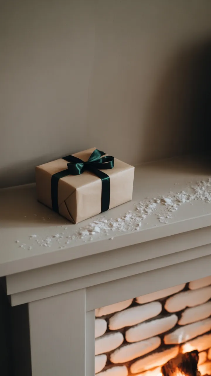 Hygge Hearth with Dark Green Ribbon